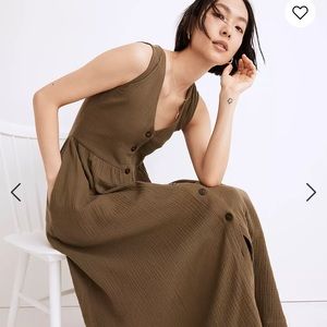 Lightspun button up tank midi dress